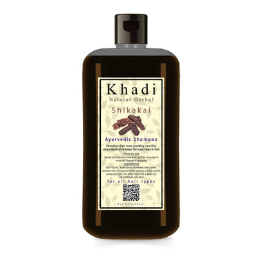 Khadi Natural Herbal 1000ml Shikakai Hair Fall Control Shampoo | Suitable For Dry & Frizzy Hair | Sls & Paraben Free Anti Dandruff Hair Cleanser Shampoo For Women & Men 1Ltr Pack